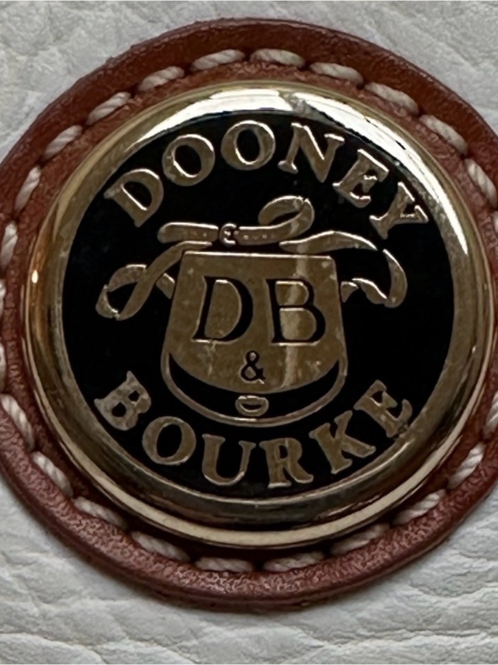 Dooney & Bourke Winter White and Tan Satchel w/Coin Pouch - Picture 10 of 14
